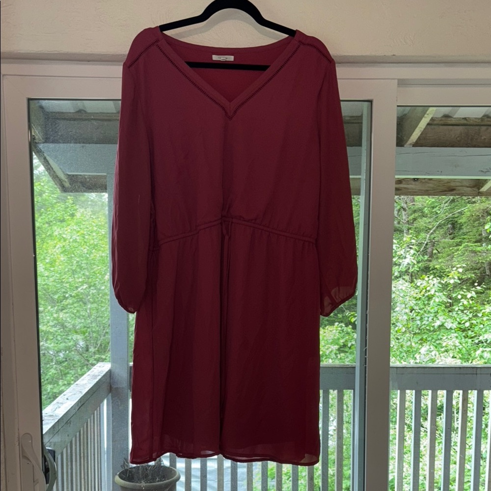 Maurices Mauve V-Neck Dress